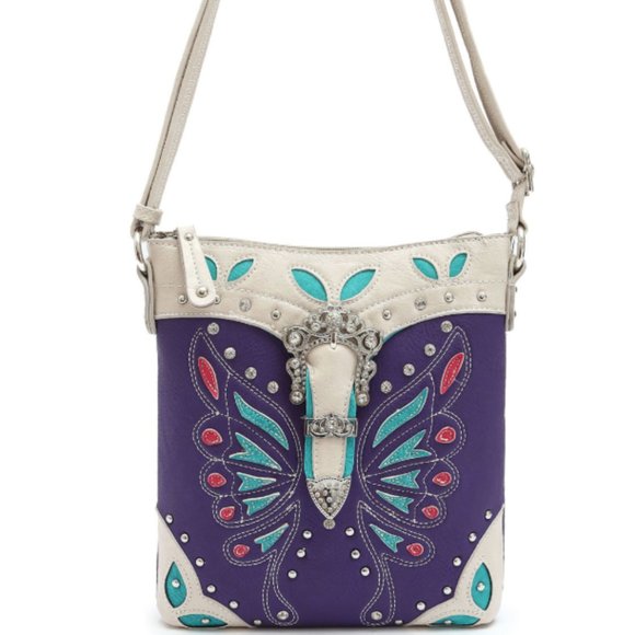 cowgirl trendy butterfly purse